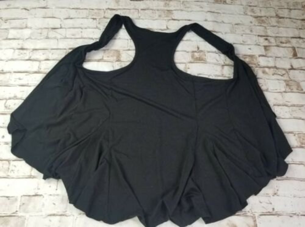 4/$25 EYESHADOW Black Boho Sleeveless Swing Vest Womens M Rhinestones & Pearls - Picture 5 of 12